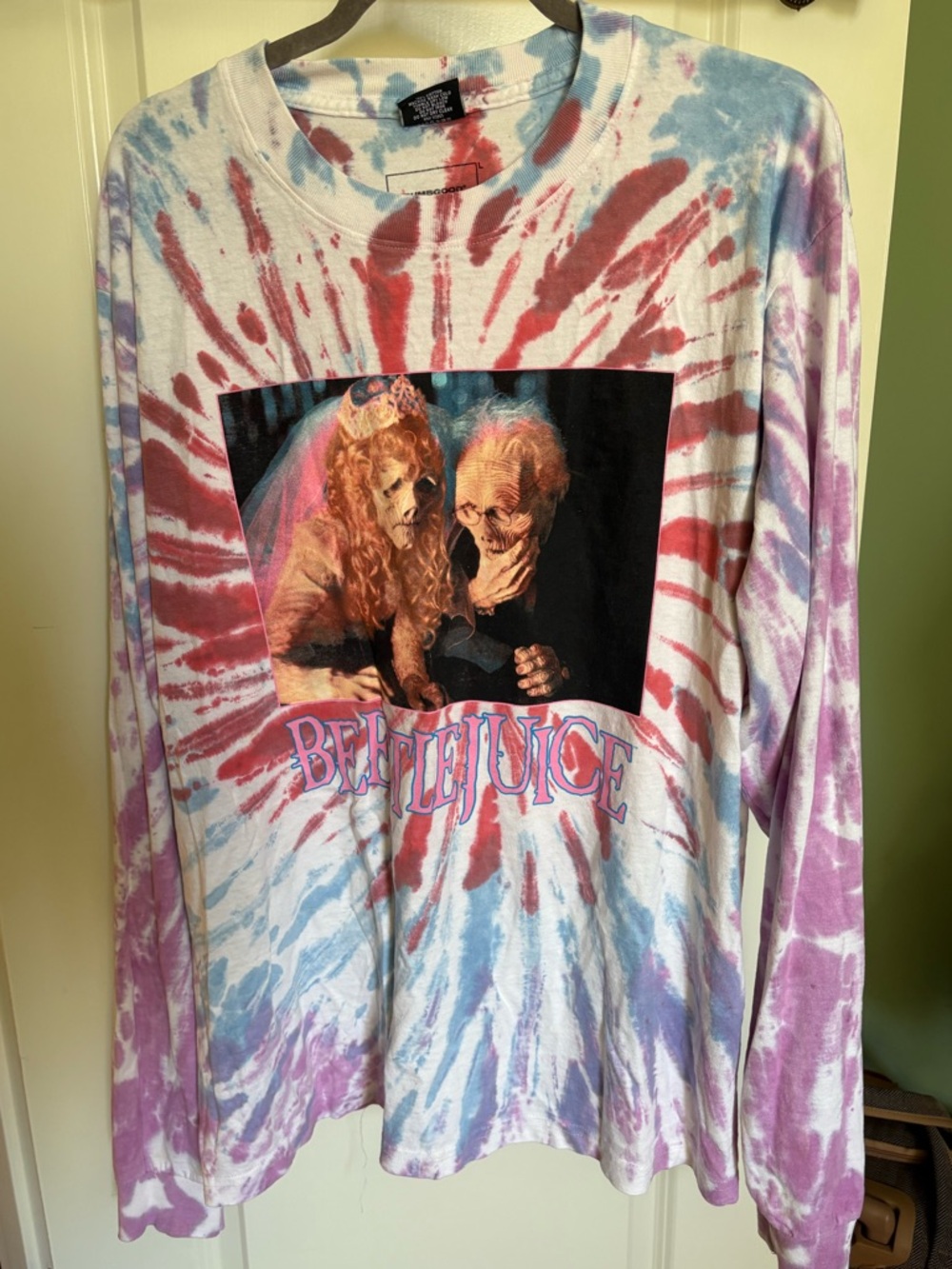 Beetlejuice Tie-Dye Graphic Long Sleeve Tee